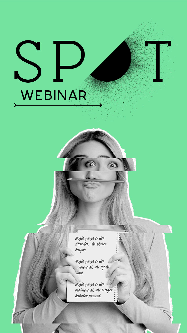 Deltag i vores webinarer om, hvorfor fortællinger er et fantastisk, strategisk redskab, der kan bruges på mange niveauer. Få inspiration, eksempler og værktøjer til at arbejde med fortællinger i din kommunikation.